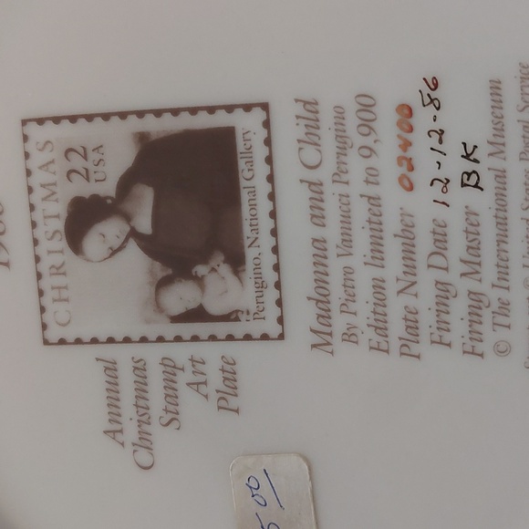 Madonna and Child Limitedd Edition Plate 12-12-1986 - Picture 7 of 10
